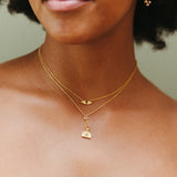 sierra winter gold and black dainty femme necklace