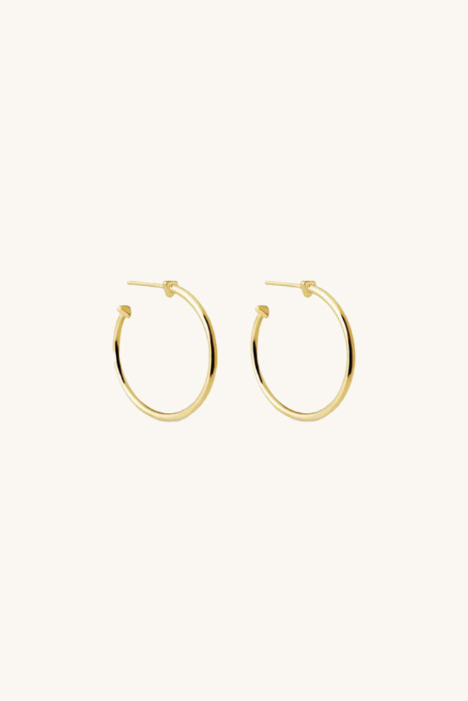 gold medium size 9 A.M. Hoop Earrings sierra winter 