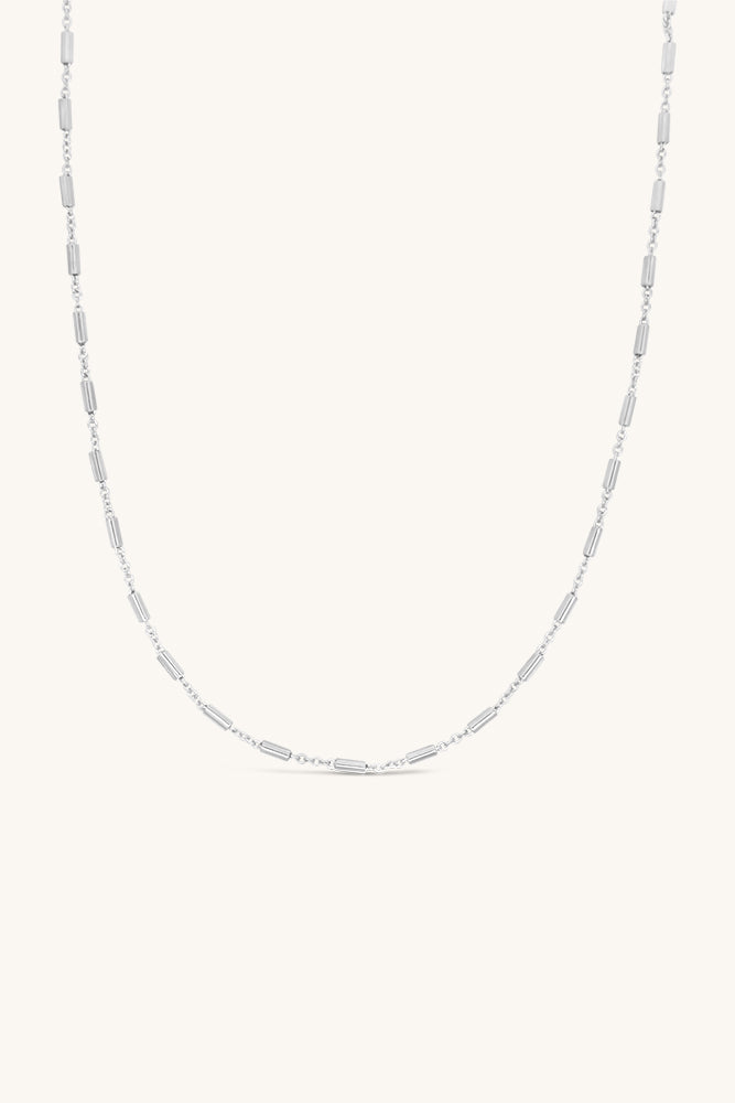 dainty silver tube chain necklace sierra winter