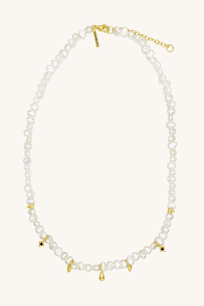 sierra winter Althea beaded pearl necklace