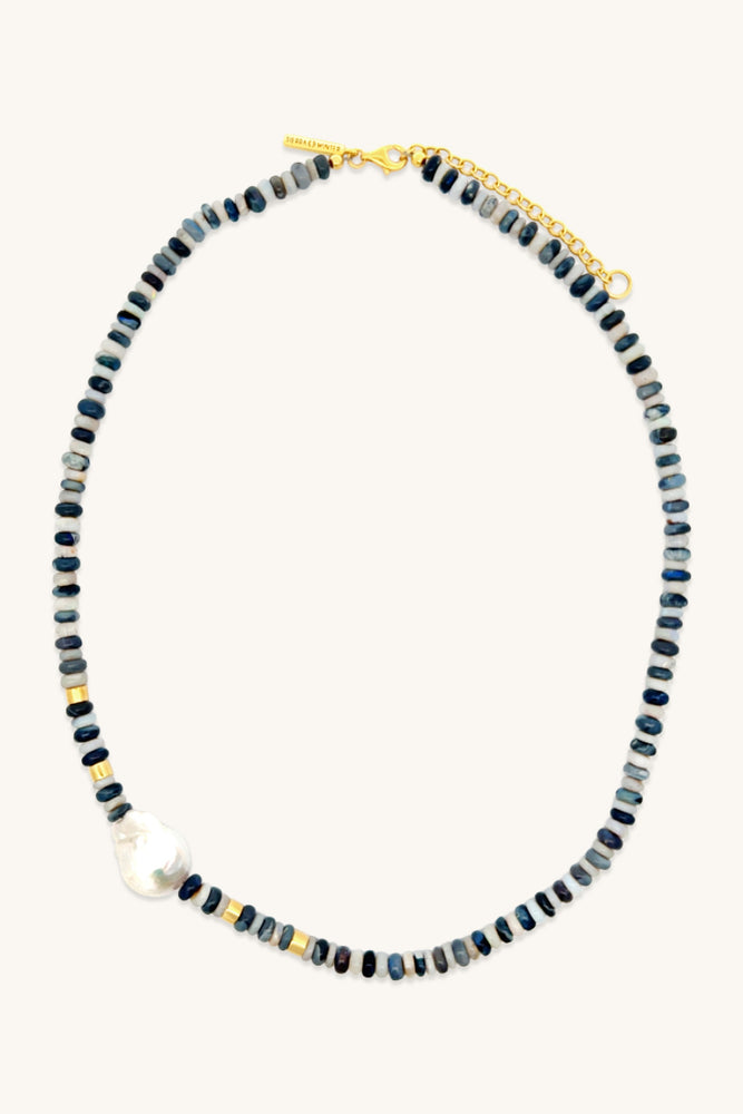 handmade beaded australian opal necklace sierra winter