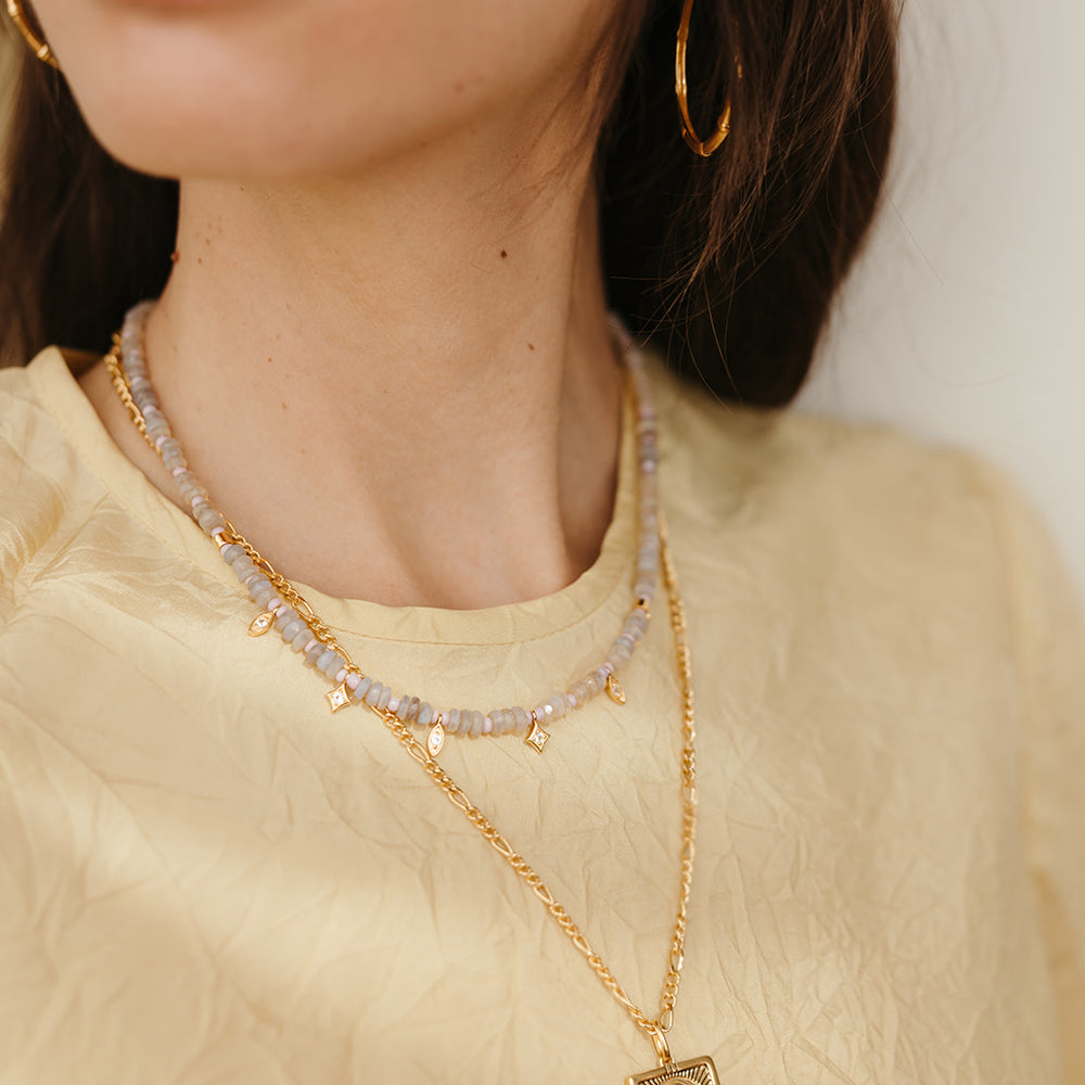 handmade beaded australian opal necklace sierra winter