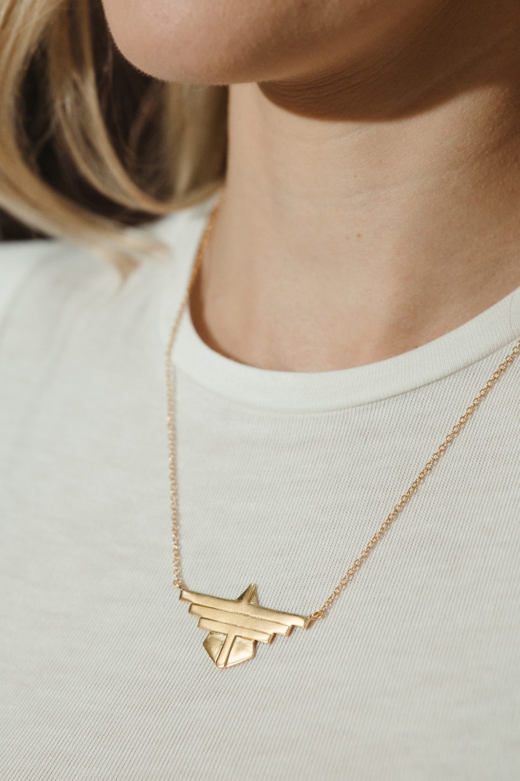 sierra winter gold freebird thunderbird pendant necklace
