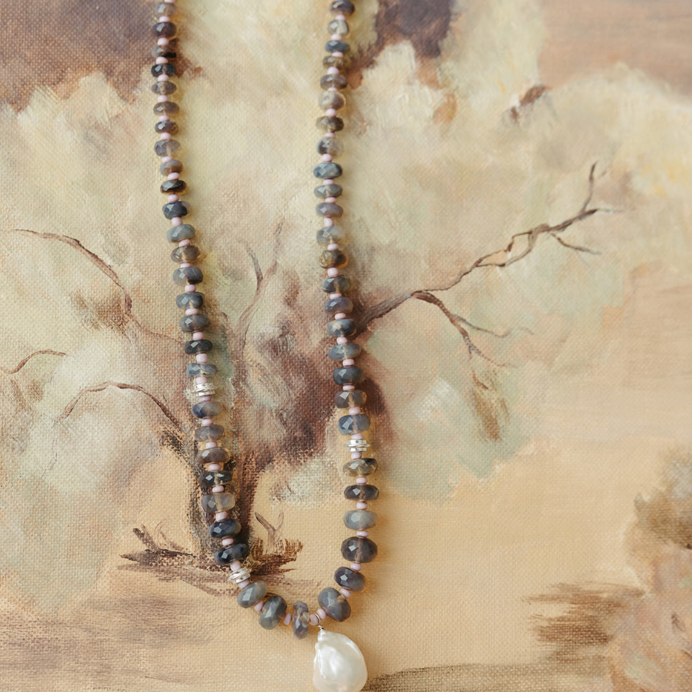 handmade beaded australian opal necklace sierra winter