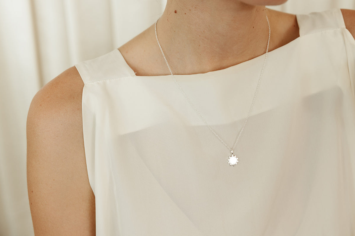 silver star inspired luster pendant necklace sierra winter