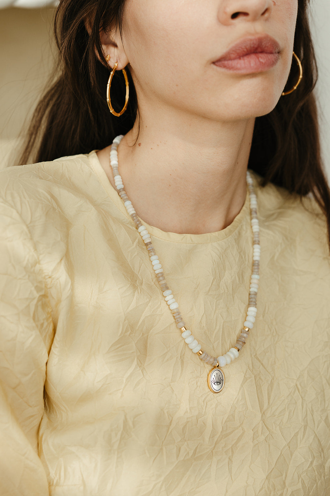 handmade beaded australian opal necklace sierra winter