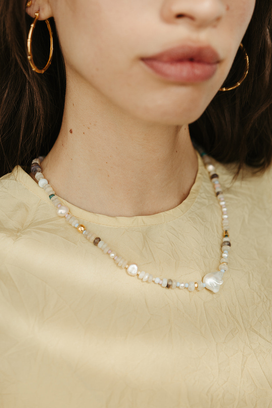 handmade beaded australian opal necklace sierra winter