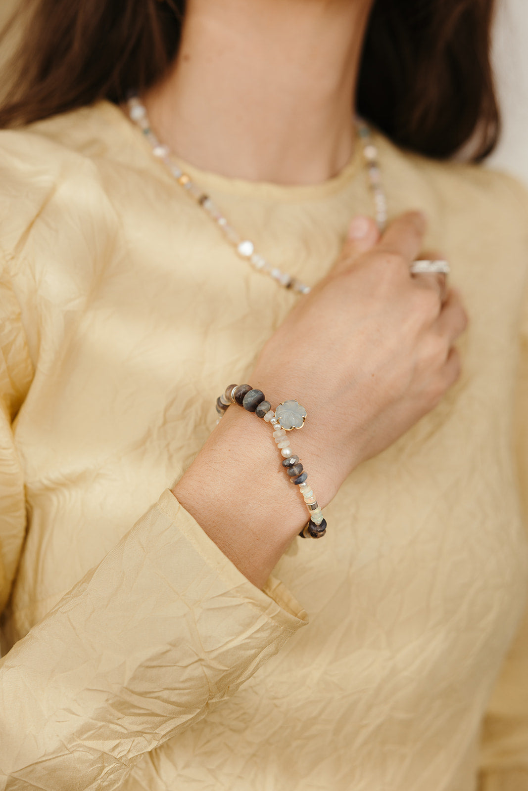 handmade beaded australian opal bracelet sierra winter