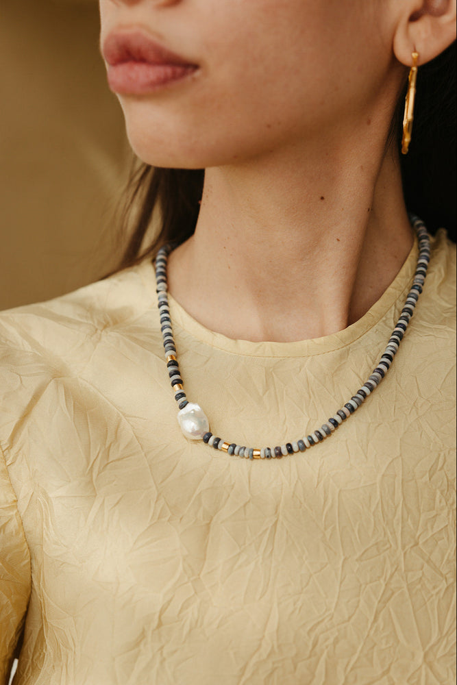 handmade beaded australian opal necklace sierra winter
