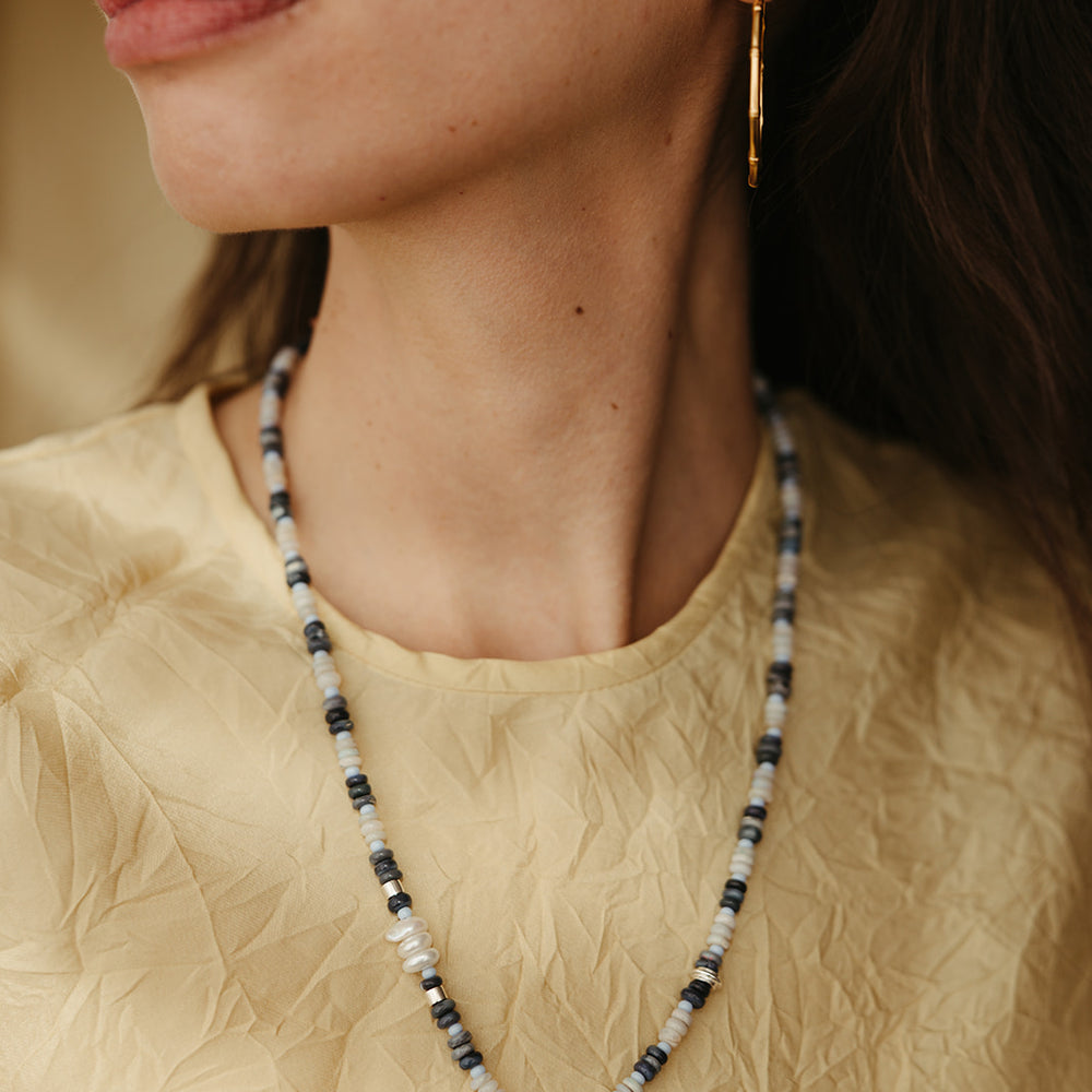 handmade beaded australian opal necklace sierra winter
