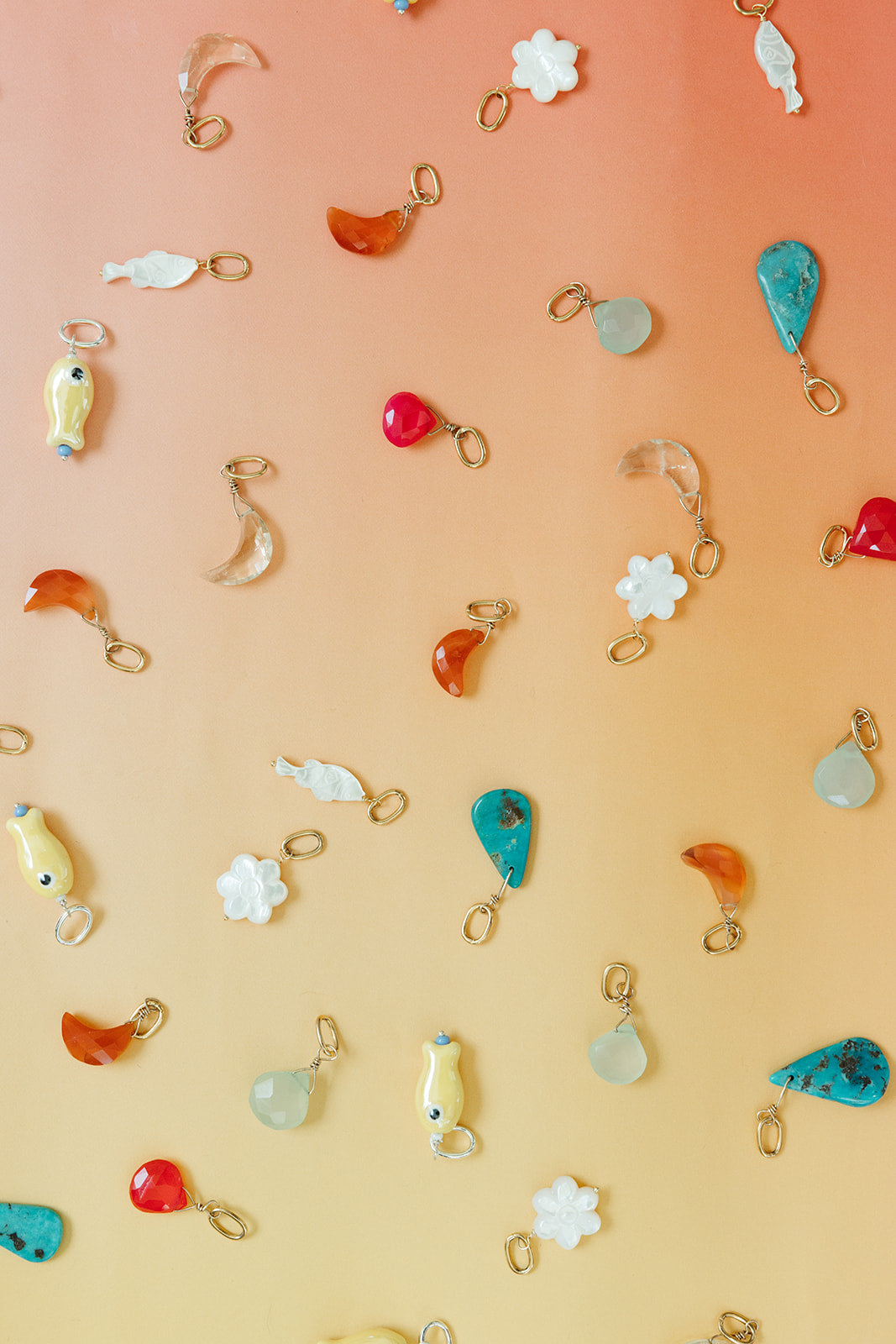 gemstone drop charm pendant sierra winter