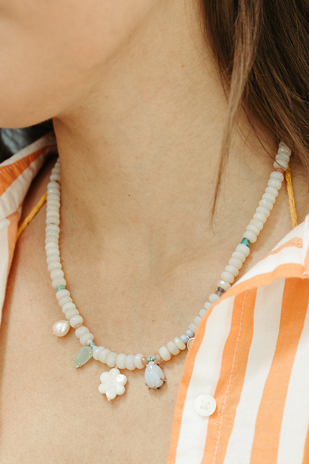australian opal beaded necklace pearl turquoise sierra winter