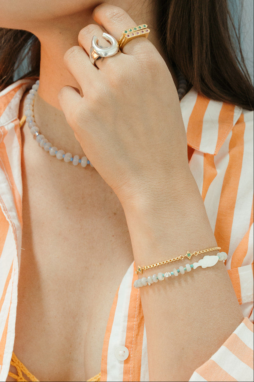australian opal beaded bracelet pearl turquoise gold sierra winter