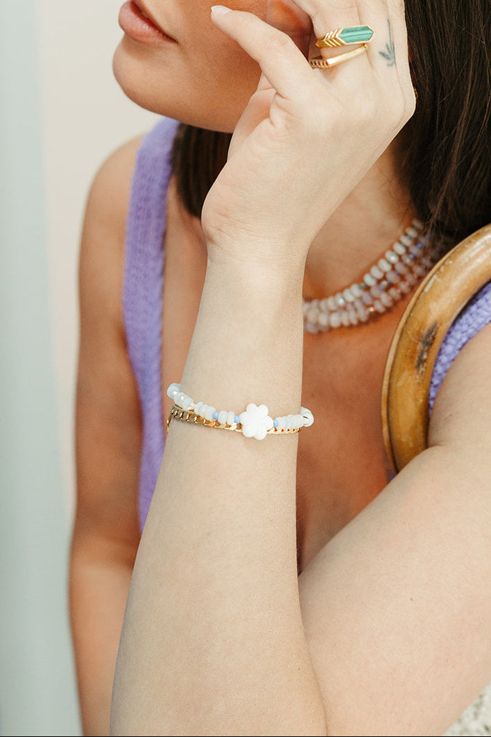 australian opal beaded bracelet pearl turquoise gold sierra winter
