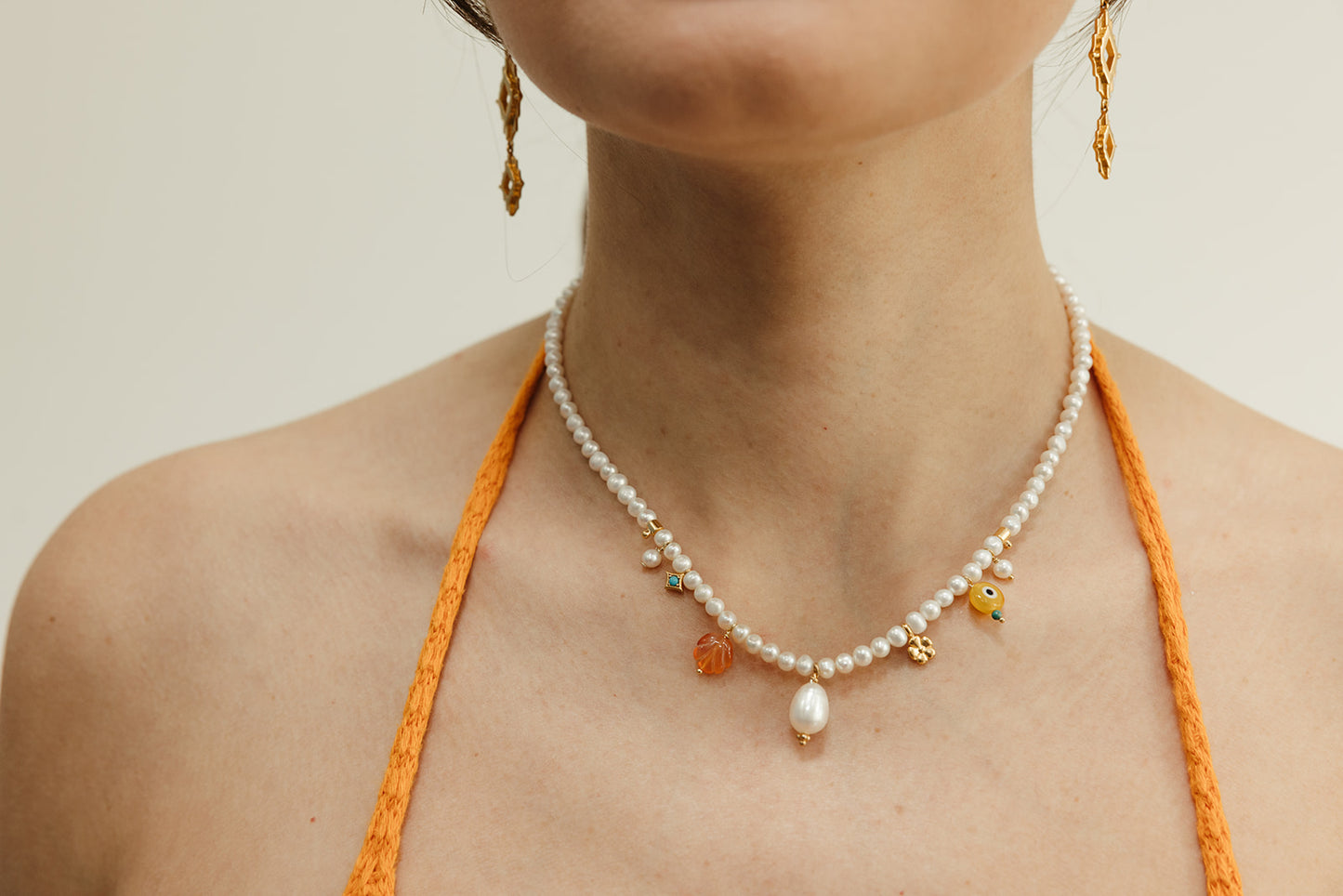 pearl charm necklace sierra winter