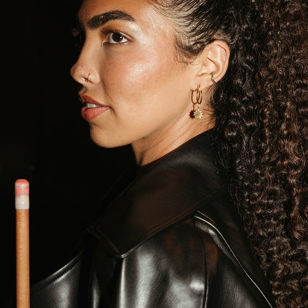 
                      
                        gold vermeil luster hoops with star dangle charm sierra winter
                      
                    