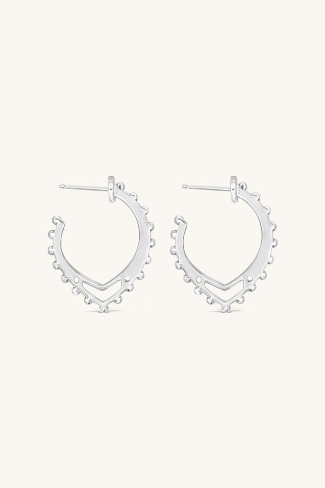 silver textured buffalo mound hoop earrings sierra winter 