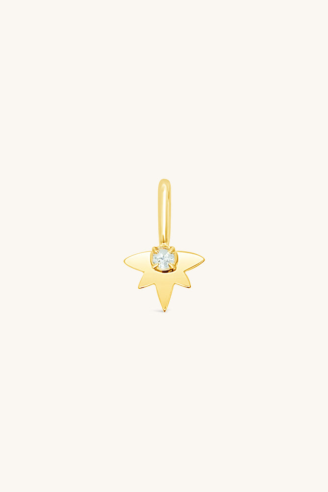 gold vermeil and aquamarine starlight birthstone pendant