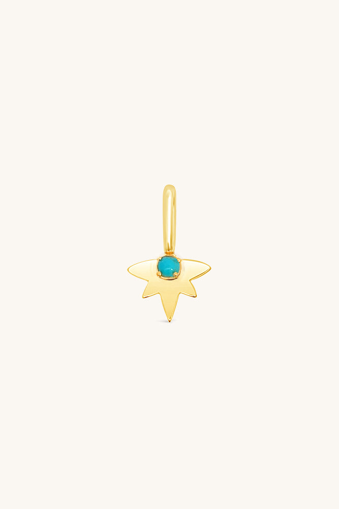 gold vermeil and turquoise starlight birthstone pendant