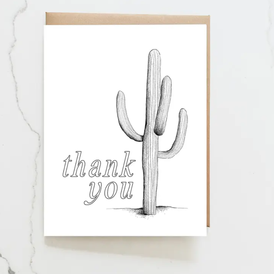 Cactus Thank You Card