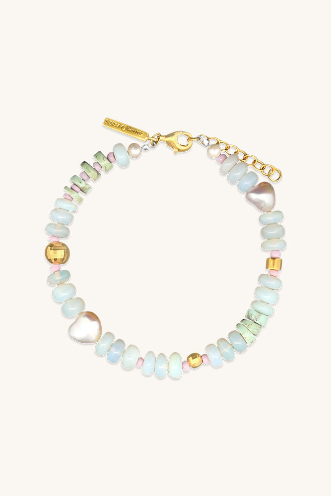 australian opal beaded bracelet pearl turquoise gold sierra winter
