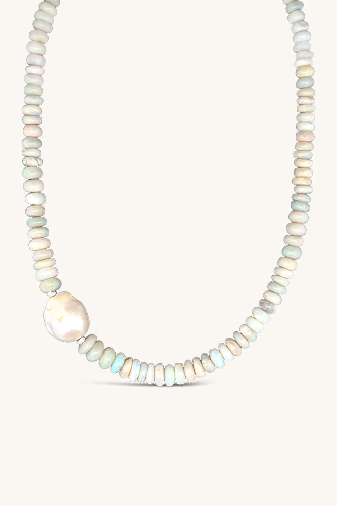 handmade beaded australian opal baroque pearl necklace sierra winter