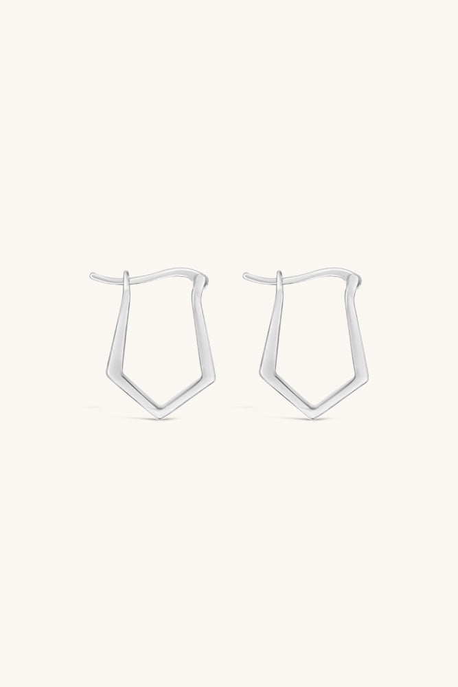 sterling silver angled delta hoop earrings sierra winter