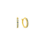 aquamarine gold huggie hoop earrings march birthstone sierra winter