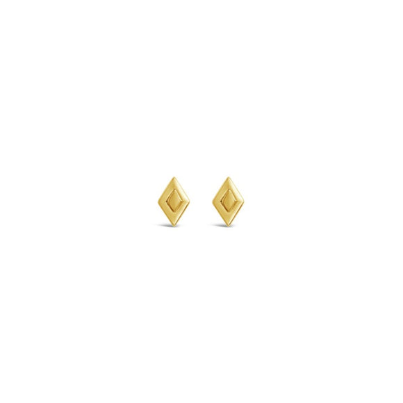 sierra winter gold santa fe diamond shape studs