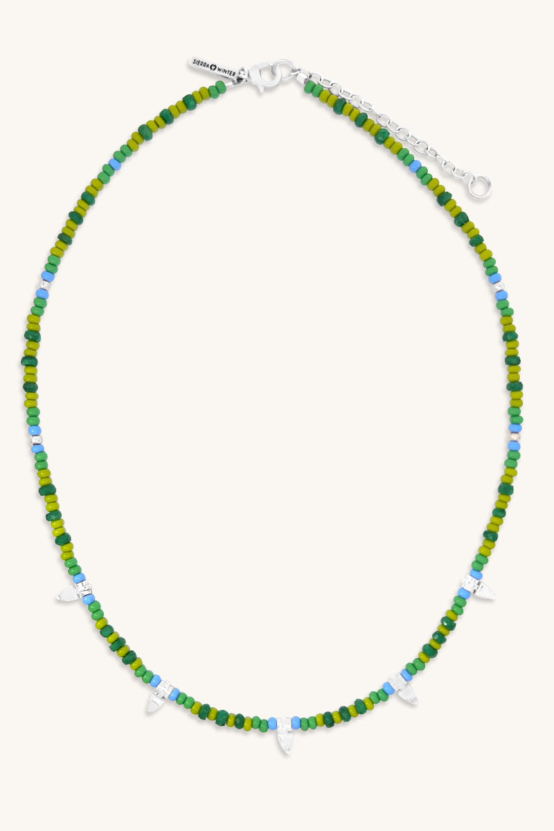 beaded handmade emerald city necklace sierra winter