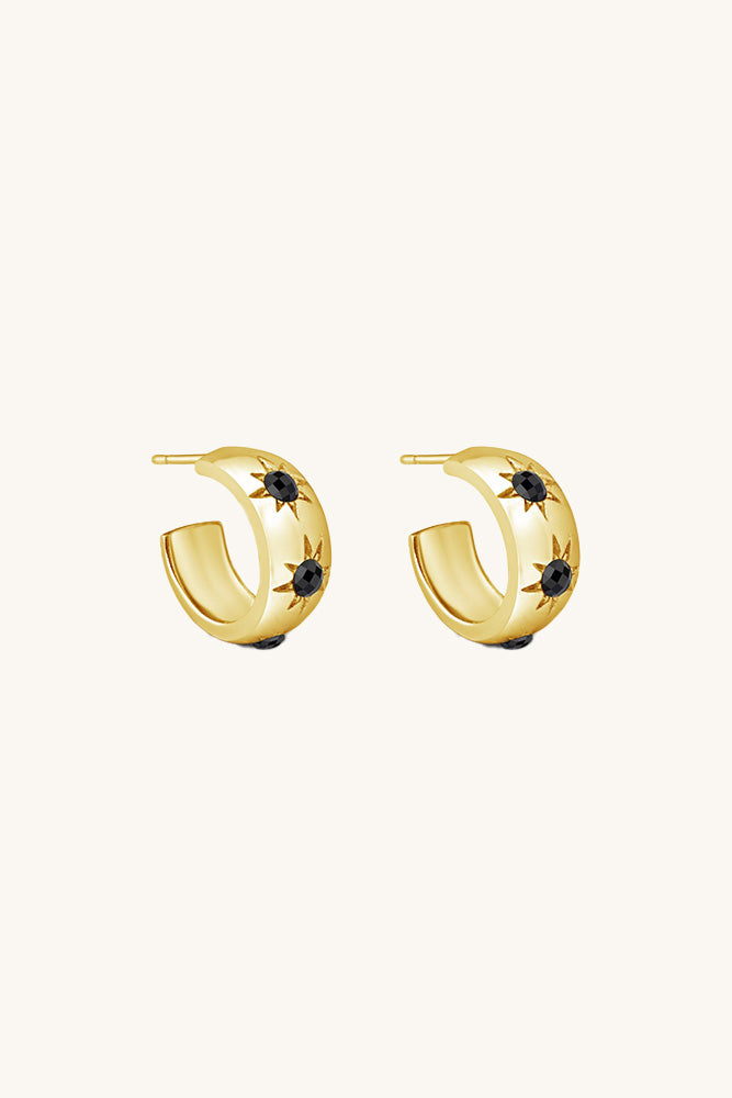 
                      
                        sierra winter gold and black spinel eve hoop earrings
                      
                    