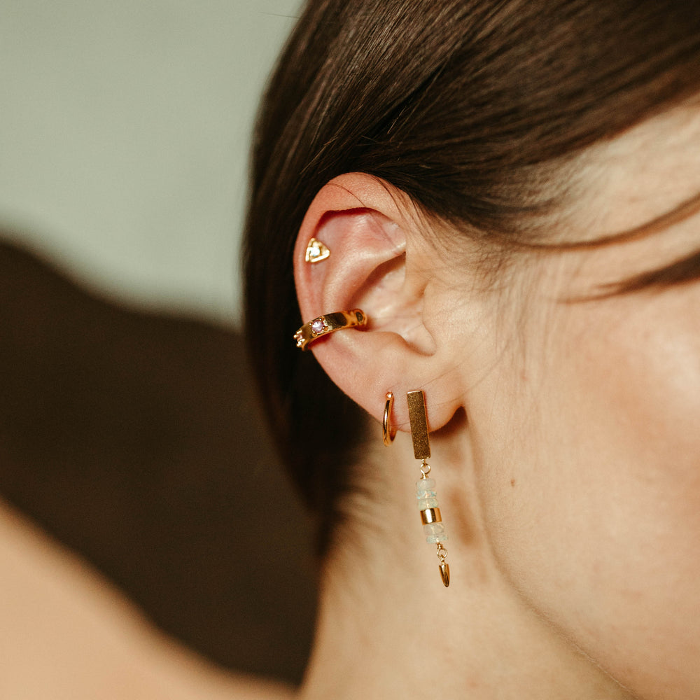 gold vermeil and pink sapphire Wild Card Ear Cuff