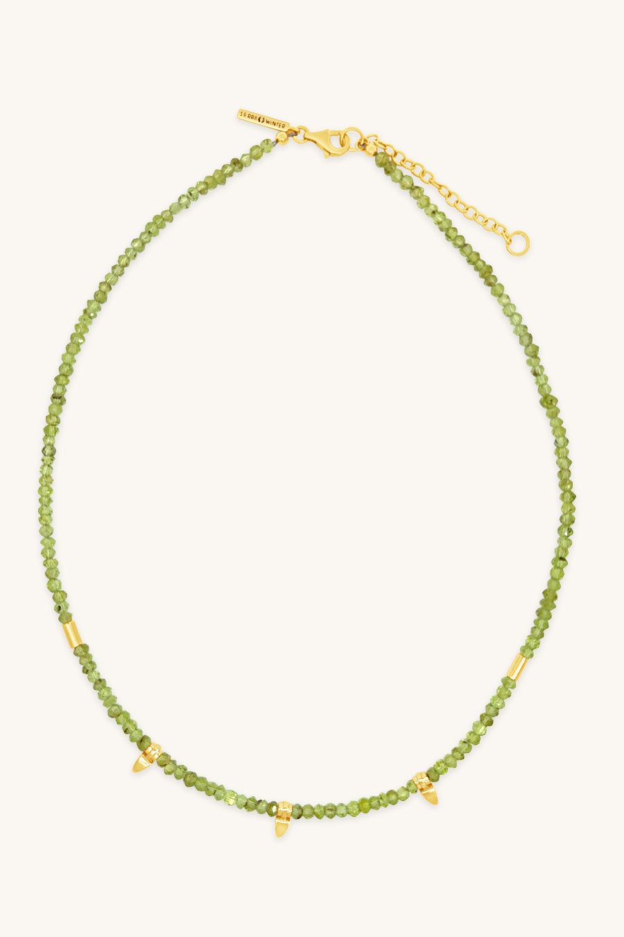 handmade beaded peridot funky fresh necklace sierra winter