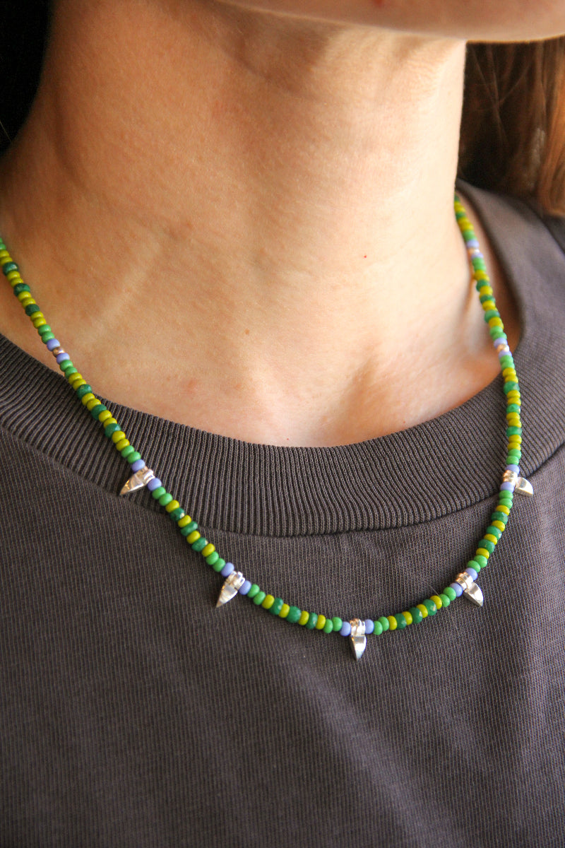 beaded handmade emerald city necklace sierra winter