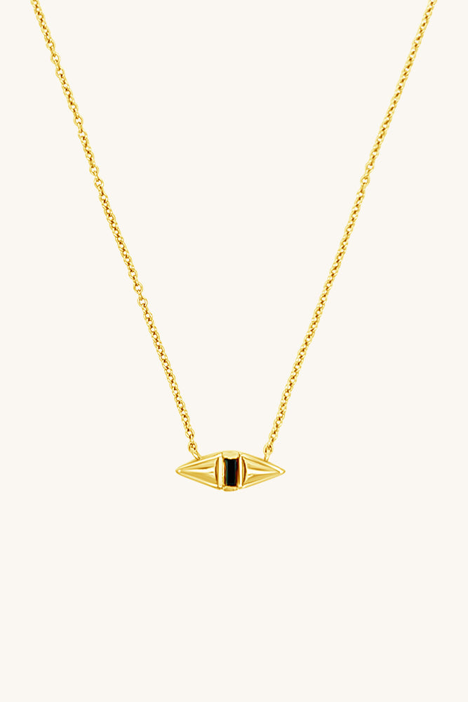 sierra winter gold and black dainty femme necklace