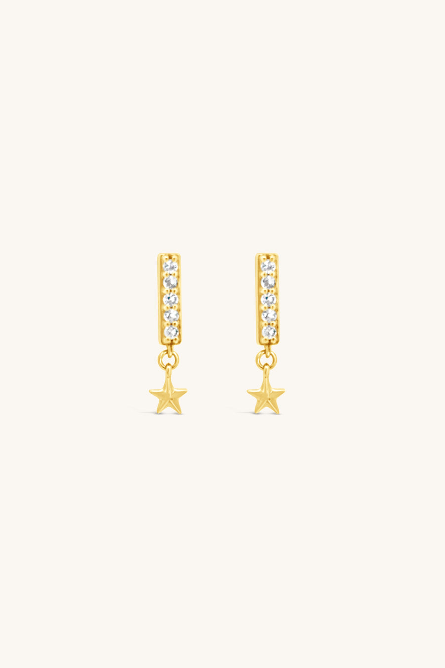 gold and white topaz french 75 earrings with star dangle sierra winter