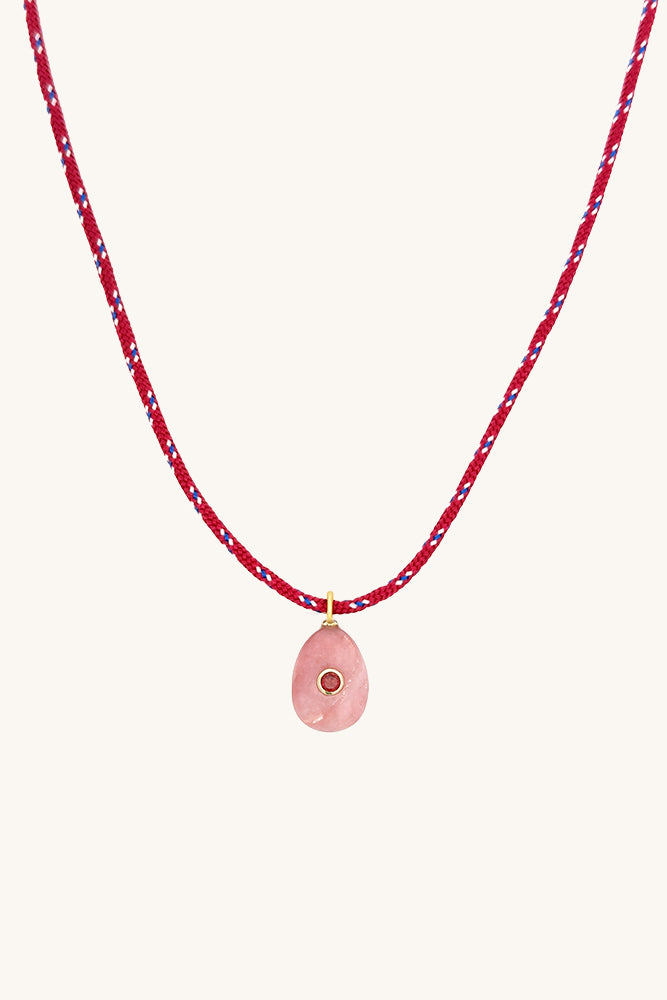 maroon paracord pink opal garnet gemstone necklace sierra winter