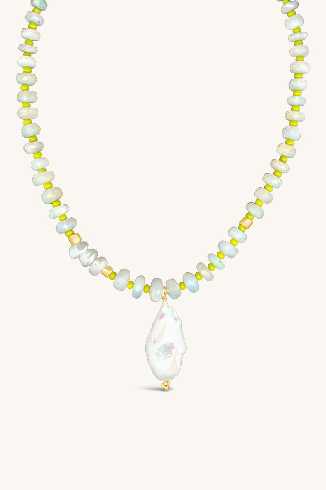 handmade beaded australian opal necklace sierra winter