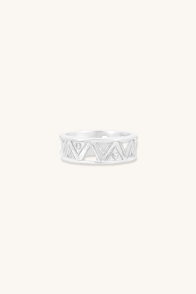 sterling silver good fortune symbol band ring sierra winter