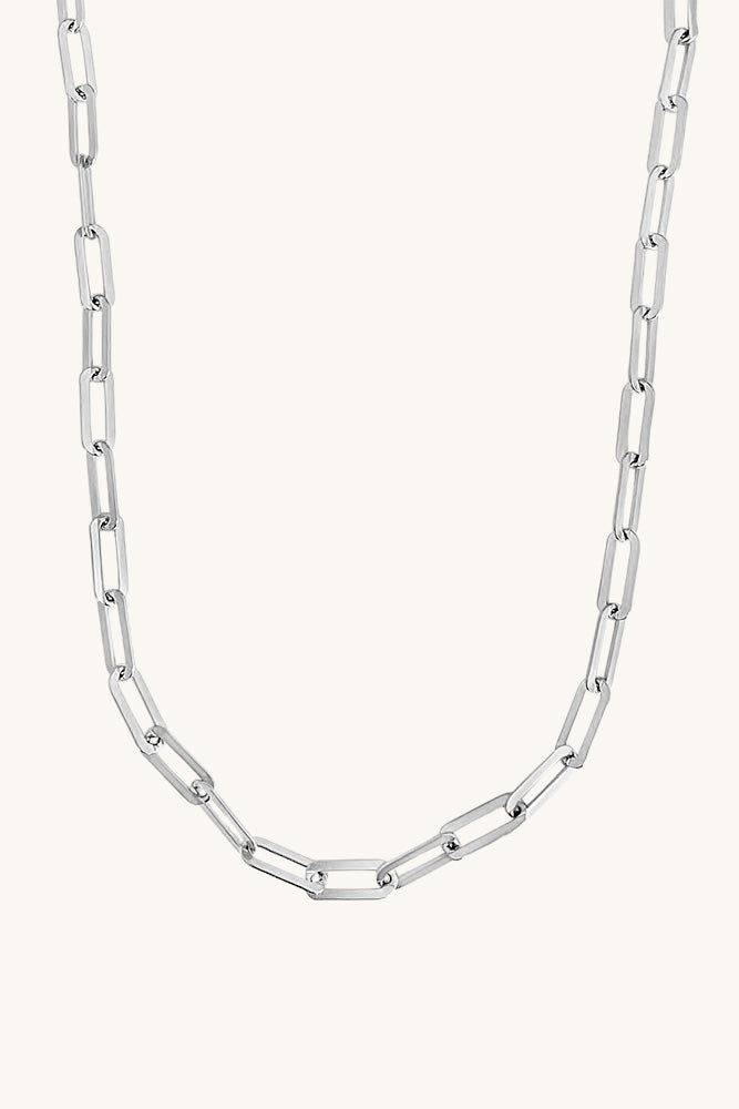 
                      
                        the hank silver paperclip link chain necklace
                      
                    