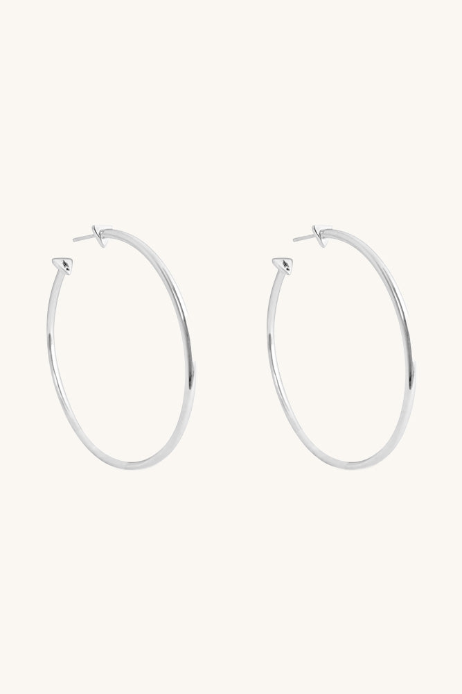 sierra winter sterling silver large high noon hoop earrings