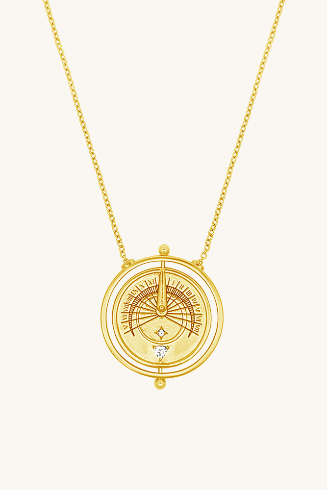 sierra winter the hours spinner sundial necklace