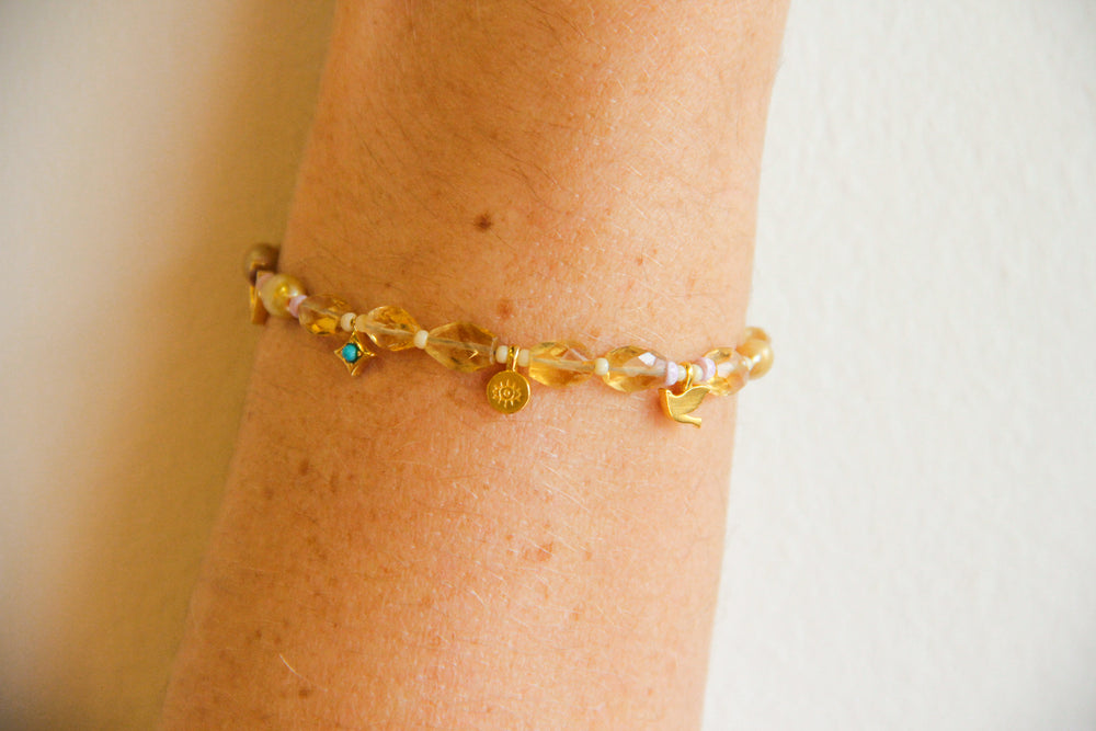 
                      
                        citrine and gold vermeil november birthstone handmade beaded bracelet
                      
                    