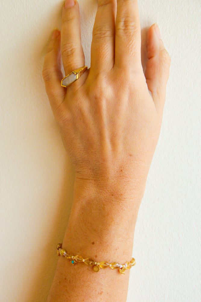 
                      
                        citrine and gold vermeil november birthstone handmade beaded bracelet
                      
                    