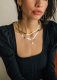 sierra winter silver and onyx eclipse snake chain necklace