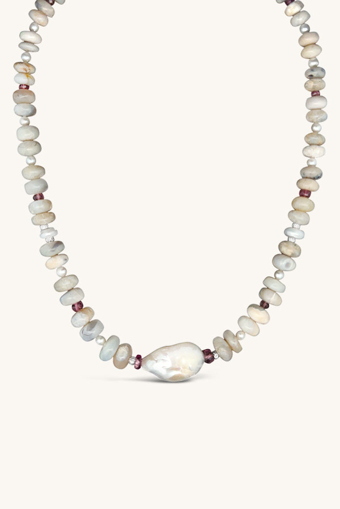handmade beaded australian opal necklace sierra winter