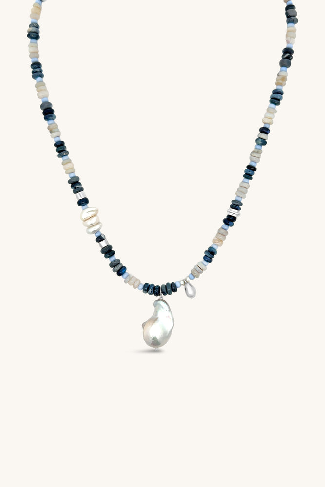handmade beaded australian opal and pearl necklace sierra winter