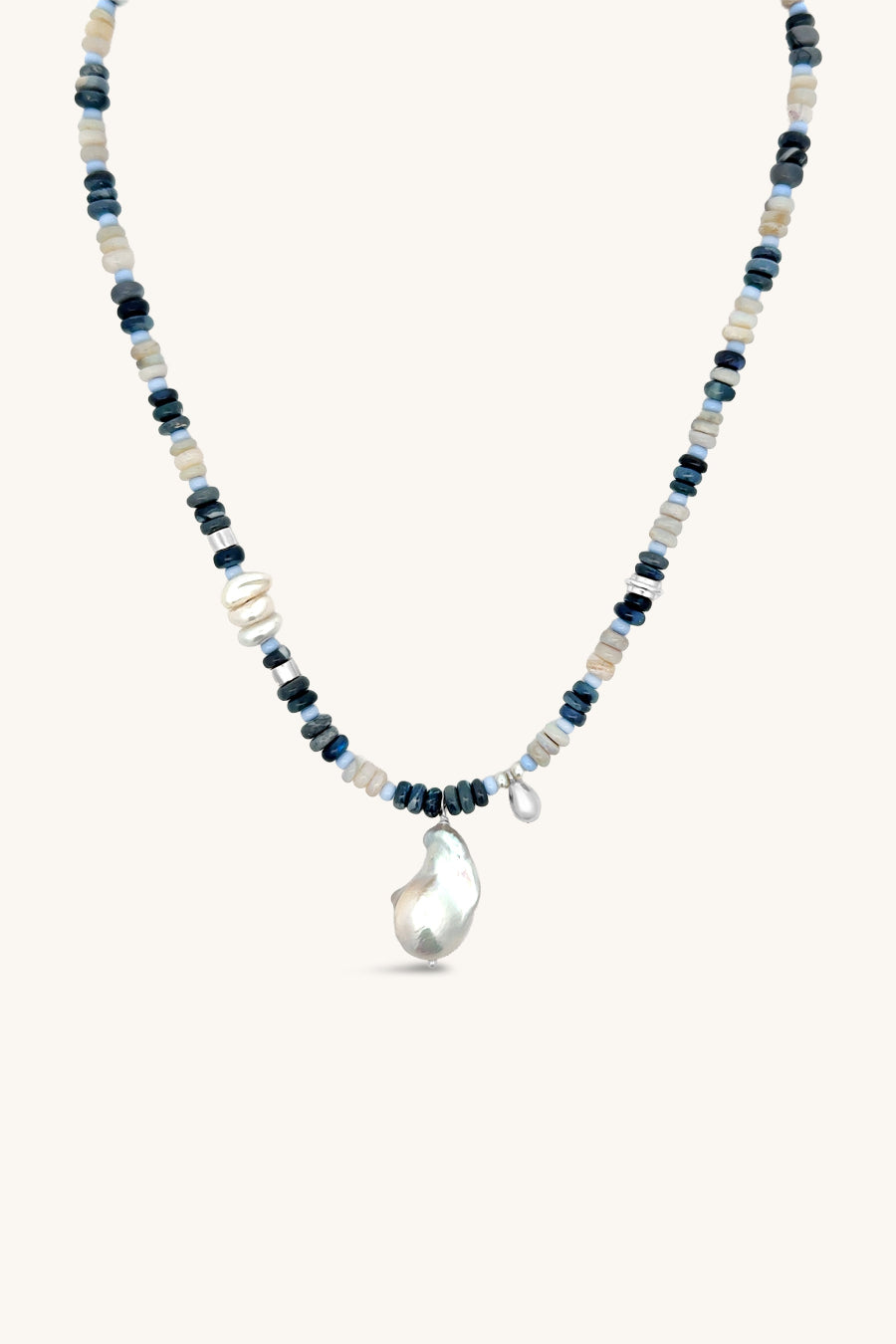 handmade beaded australian opal and pearl necklace sierra winter