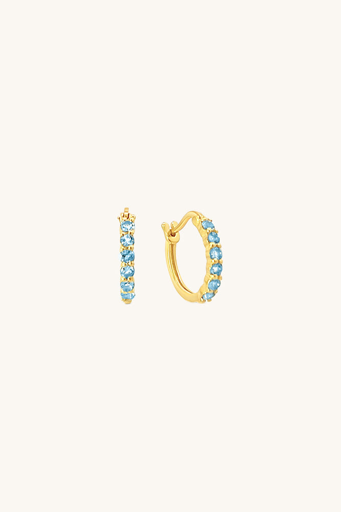 sierra winter jewelry blue topaz karma huggie hoops earrings