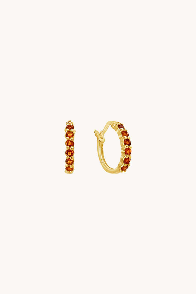 
                      
                        citrine and gold huggie hoop earrings november birthstone sierra winter
                      
                    
